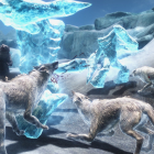 Снежные волки vs ледяные атронахи
