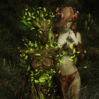 Dryad and forest