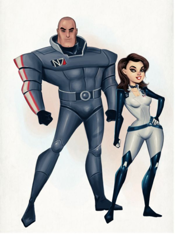 Cartoon style Shepard And Lawson