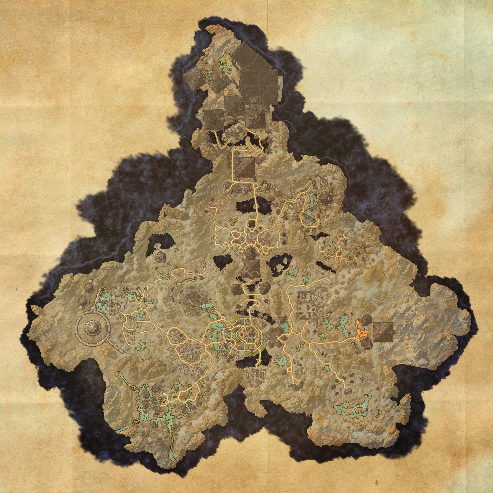 Карта Хладной Гавани из Elder Scrolls Online.