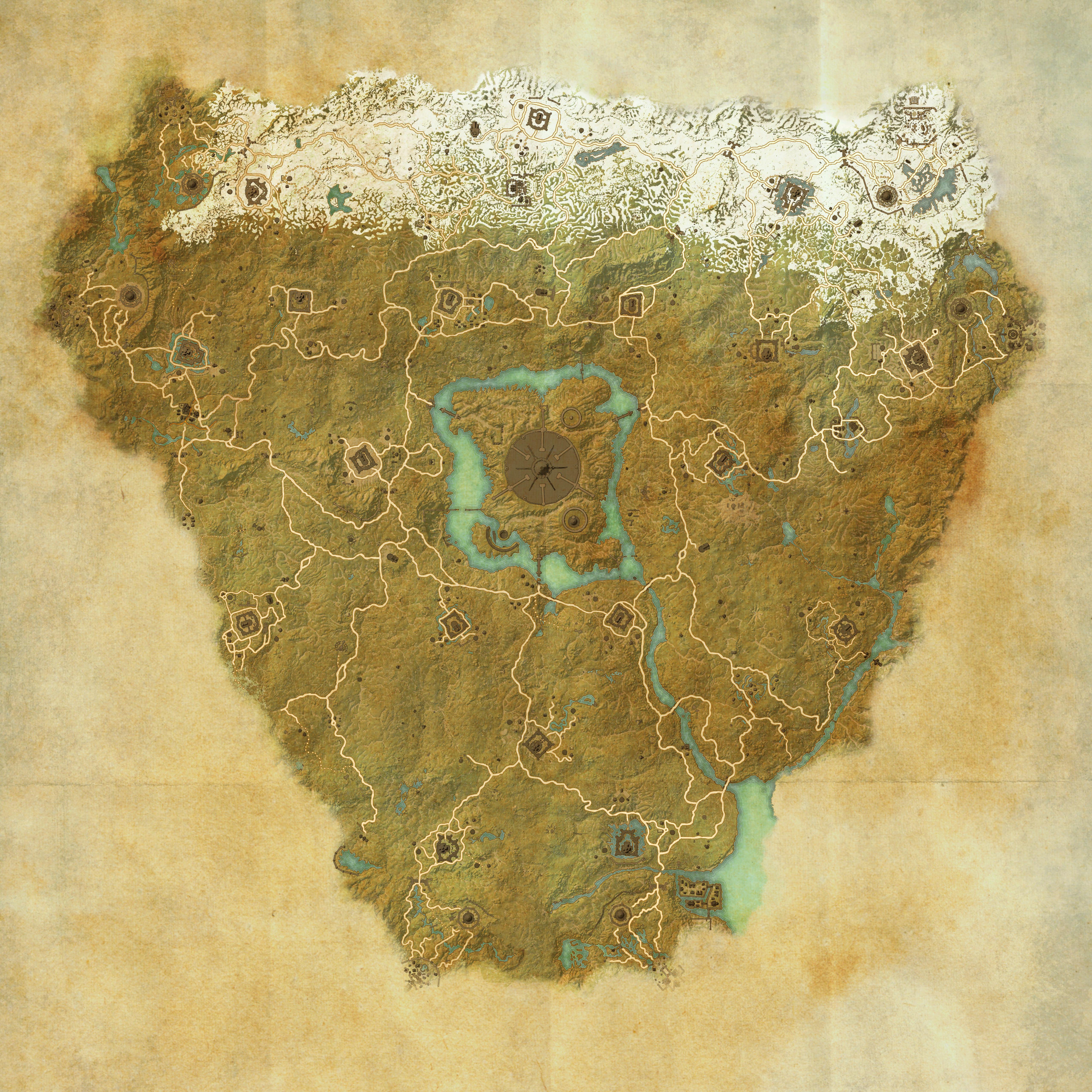 Карта центарльного Сиродила из Elder Scrolls Online.